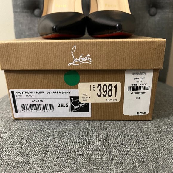 Christian Louboutin "Apostrophy" black leather heels - Picture 10 of 14